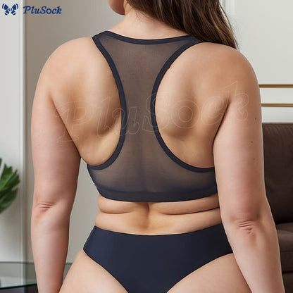 Sexy Mesh Front Closure Wireless Push Up Bra