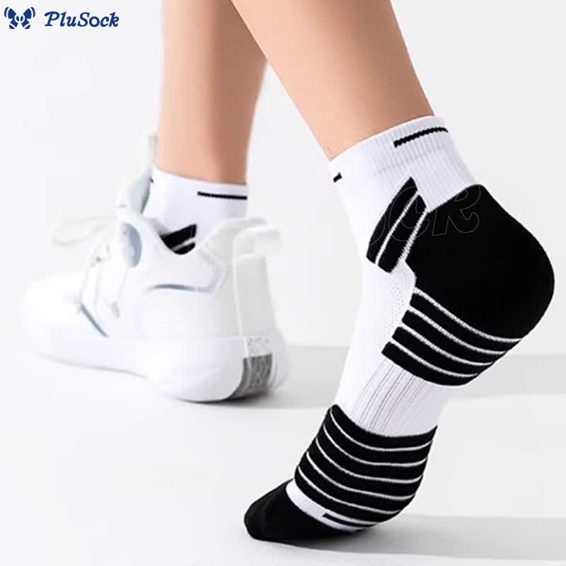 Plus Size Lightweight Cushioning Ankle Compression Socks(4 Pairs)