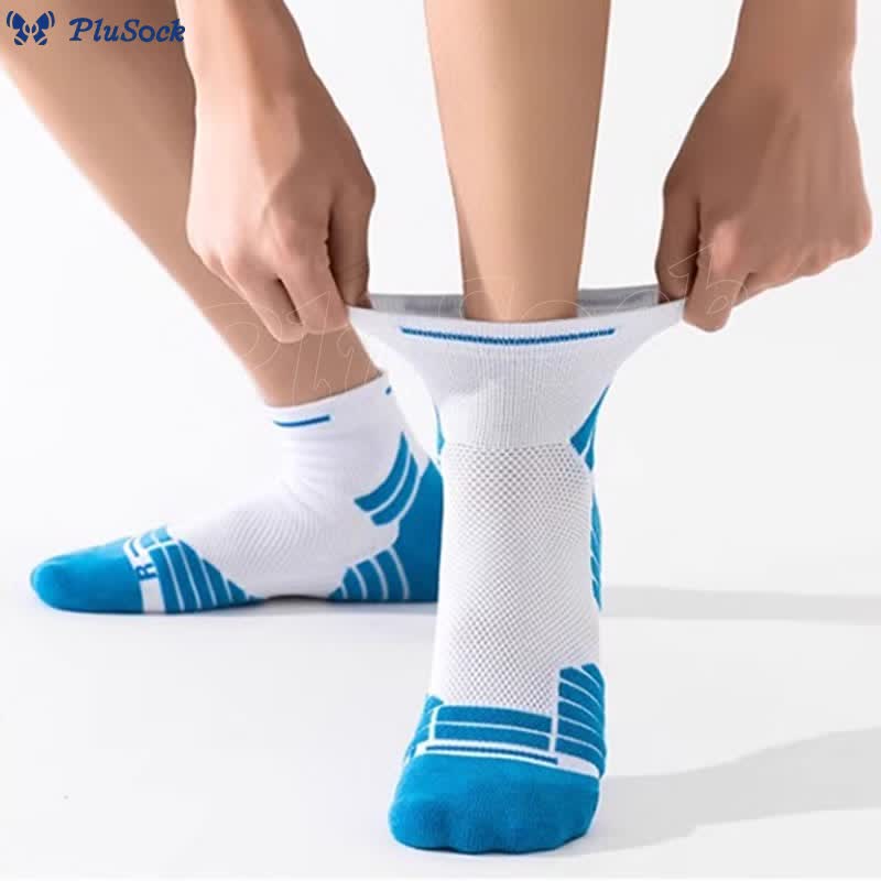 Plus Size Lightweight Cushioning Ankle Compression Socks(4 Pairs)