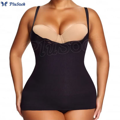 Plus Size Open Bust Body Shaper Lace Camisole