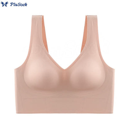 Plus Size Letter Beautiful Back Sexy Push Up Wireless Bra