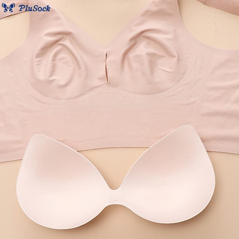 Plus Size Letter Beautiful Back Sexy Push Up Wireless Bra