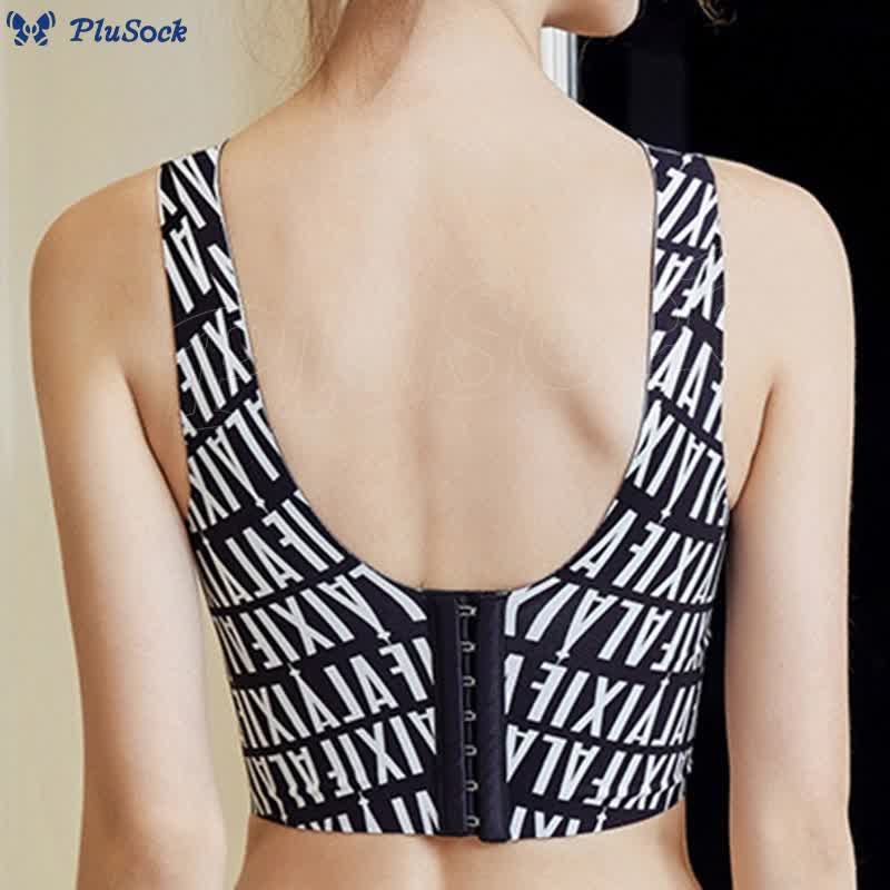 Plus Size Letter Beautiful Back Sexy Push Up Wireless Bra