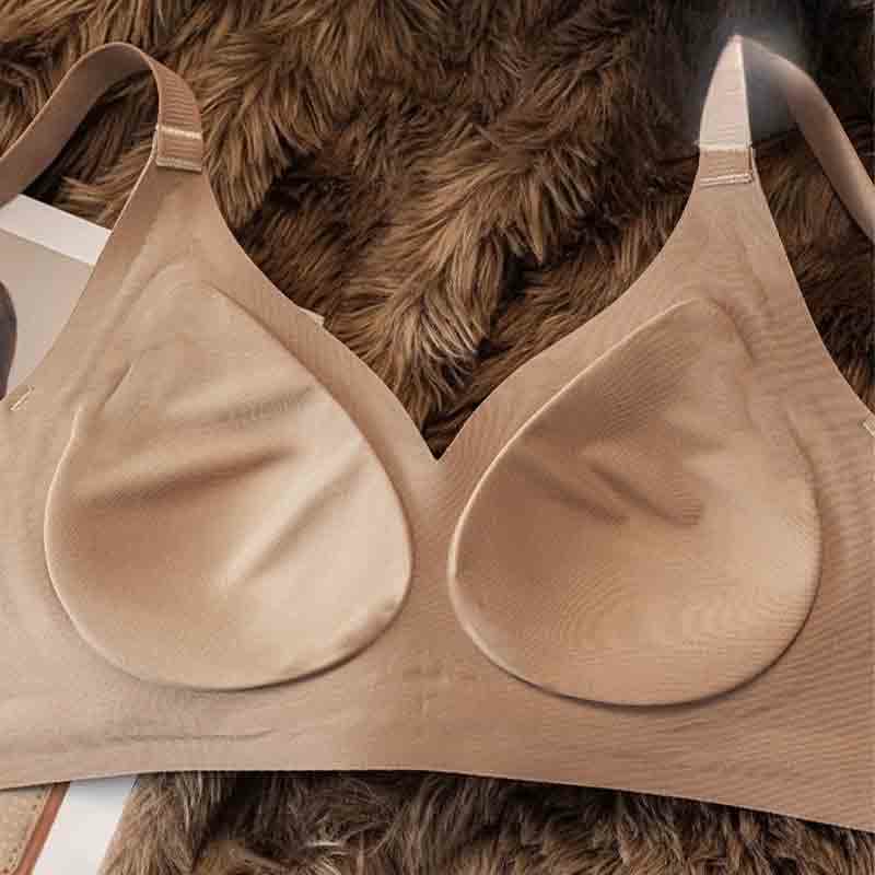 Plus Size Push-up Fixed Cup Seamless Wireless Bra