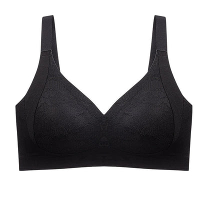 Plus Size Push-up Fixed Cup Seamless Wireless Bra