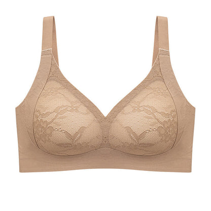 Plus Size Push-up Fixed Cup Seamless Wireless Bra