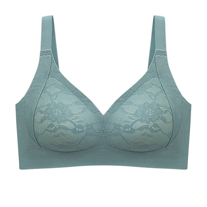 Plus Size Push-up Fixed Cup Seamless Wireless Bra