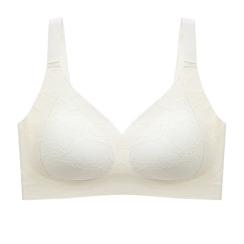 Plus Size Push-up Fixed Cup Seamless Wireless Bra