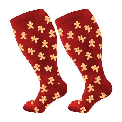 FREE Today: Plus Size Gingerbread Man Compression Socks