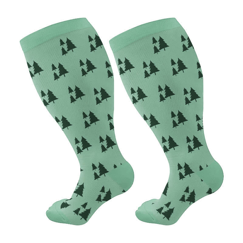 Free Today: Plus Size Christmas Tree Compression Socks