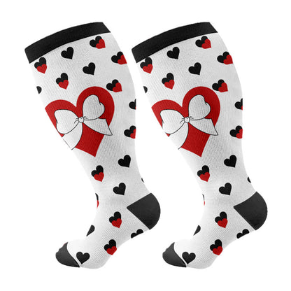 Free Today: Plus Size Heart Bow Compression Socks