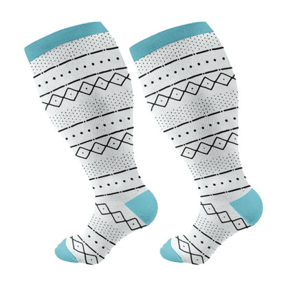 Free Today: Plus Size Lake Blue Compression Socks