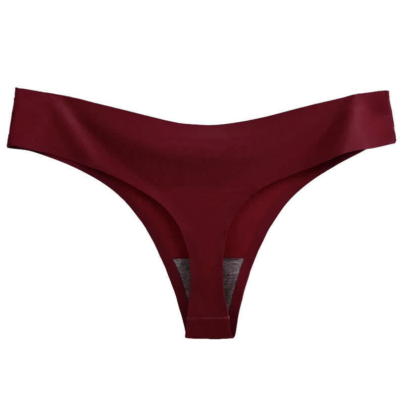 Basic Low-rise Solid Color Thong(3 Packs)