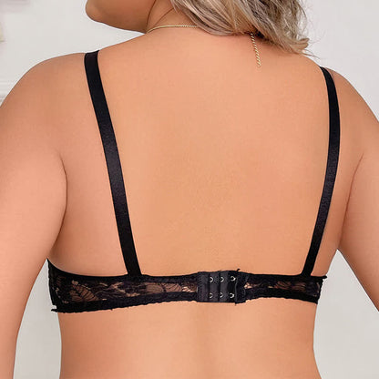 Ultra-thin Double-breasted Adjustable Lace Underwire Bra