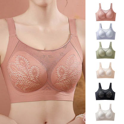 Floral Lace Stretch Lift Wireless Bra