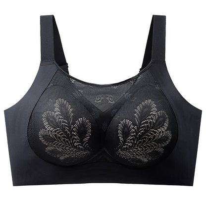 Floral Lace Stretch Lift Wireless Bra