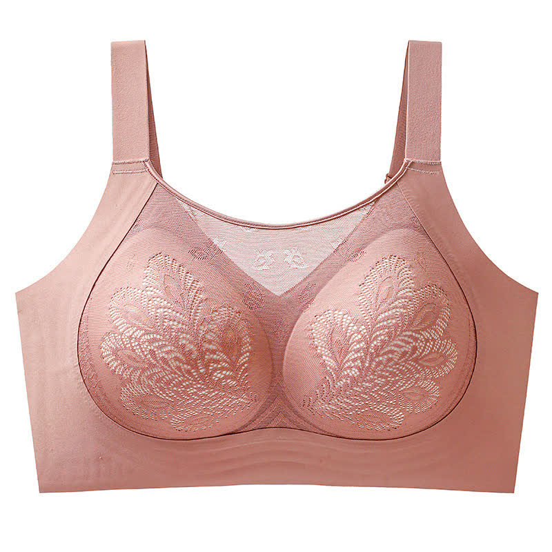 Floral Lace Stretch Lift Wireless Bra