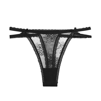 Sexy Lace Low Waist Mesh Thong(3 Packs)