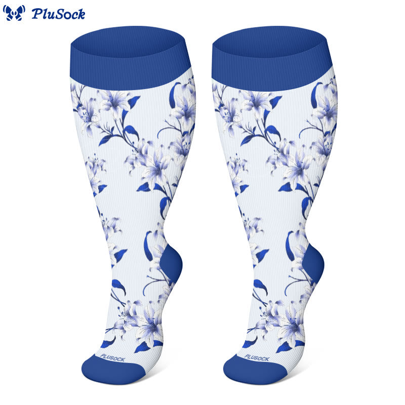 Plus Size Blossom Compression Socks(3 Pairs)