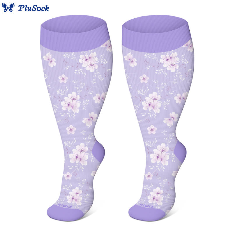 Plus Size Blossom Compression Socks(3 Pairs)