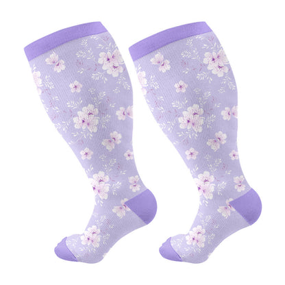 Plus Size Blossom Compression Socks(3 Pairs)