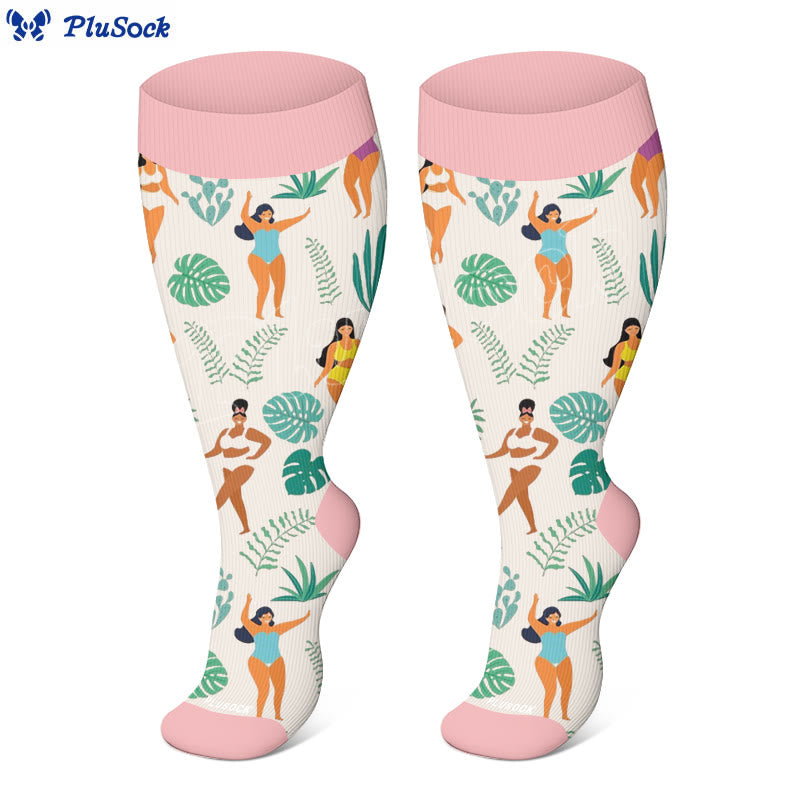 Plus Size Summer Beach Compression Socks(3 Pairs)