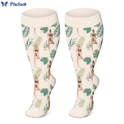 Plus Size Summer Beach Compression Socks(3 Pairs)