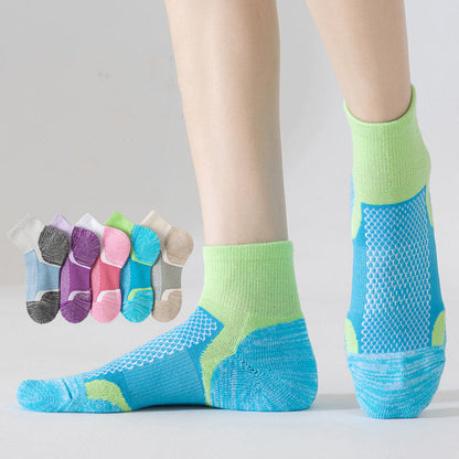 Bright Color Matching Ankle Compression Socks(5 Pairs)