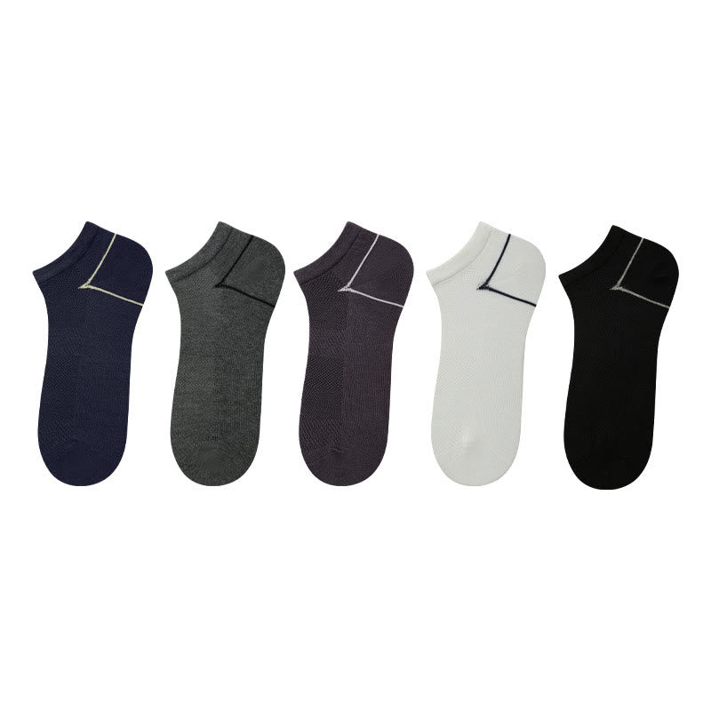 Plus Size Bamboo Fiber Ankle Socks(5 Pairs)