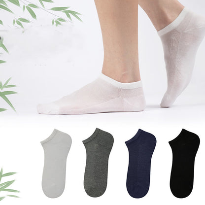 Plus Size Bamboo Mesh Ankle Socks(4 Pairs)