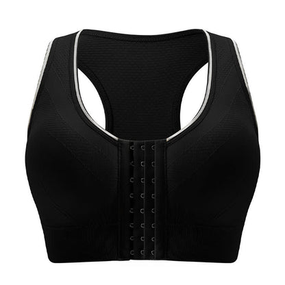 Plus Size Seamless Front Closure Wireless Racerback Bra