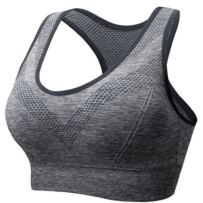 Plus Size Breathable Seamless Hollow Wireless Racerback Bra