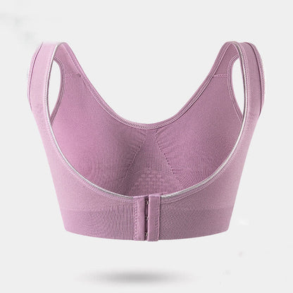 Plus Size Breathable Seamless Hollow Wireless Sports Bra