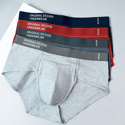 Plus Size Men's Comfortable Antibacterial Cotton Brief(3 Packs)