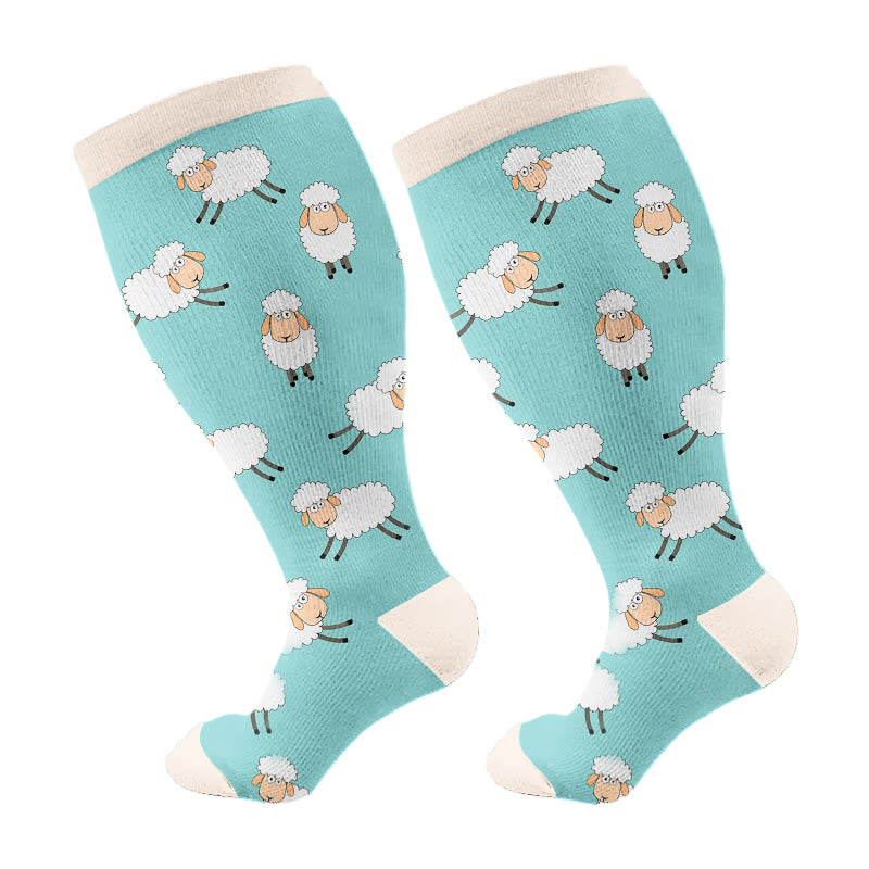 Plus Size Bear Penguin Compression Socks