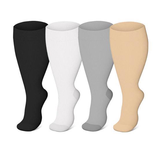 2XL-7XL Plus Size Pure Color Compression Socks