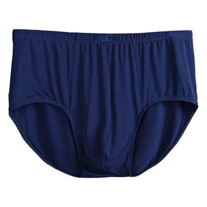 Plus Size Bamboo Fiber Men's High Waist Brief(2 Packs)