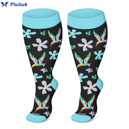 Plus Size Bird Series Compression Socks(3 Pairs)