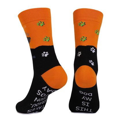 Plus Siz Cats Dogs Series Quarter Socks(4 Pairs)