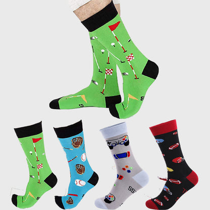 Plus Size Golf Rugby Quarter Socks(4 Pairs)