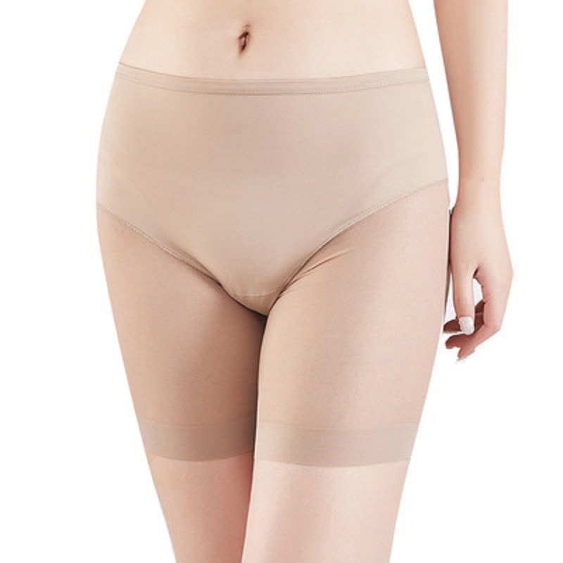 Sexy High Elastic Mid-waist Tummy Tuck Mesh Shaping Shorts