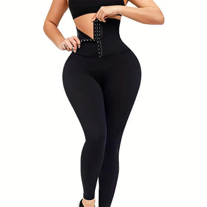 Double-breasted Corseted Fitness Shaping Pants