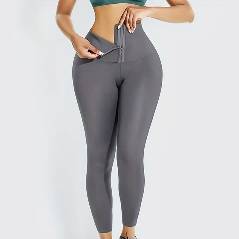 Double-breasted Corseted Fitness Shaping Pants