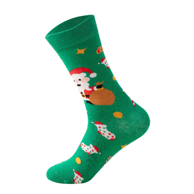 Plus Size Green Christmas Quarter Socks(3 Pairs)