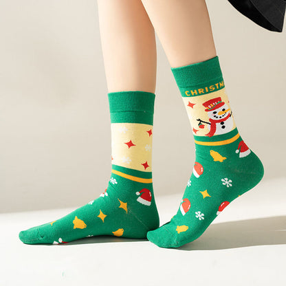 Plus Size Green Christmas Quarter Socks(3 Pairs)