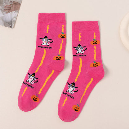 Plus Size Pink Cat Quarter Socks(3 Pairs)