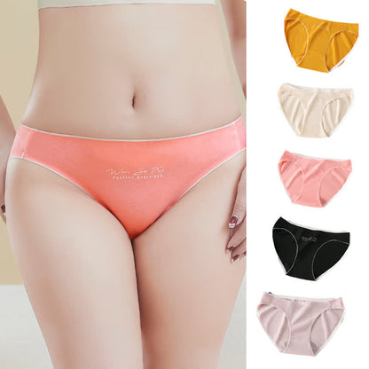 Plus Size Comfortable Low Waist Seamless Cotton Brief(3 Packs)