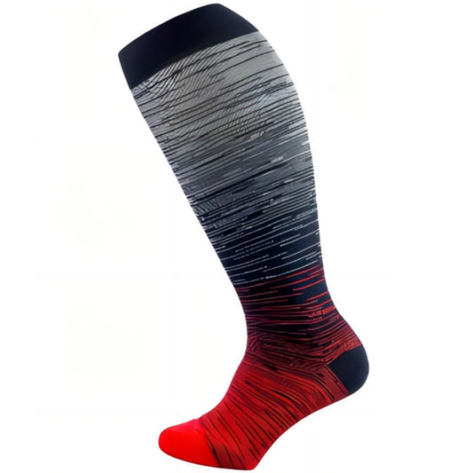 Plus Size Colorful Stripe Compression Socks