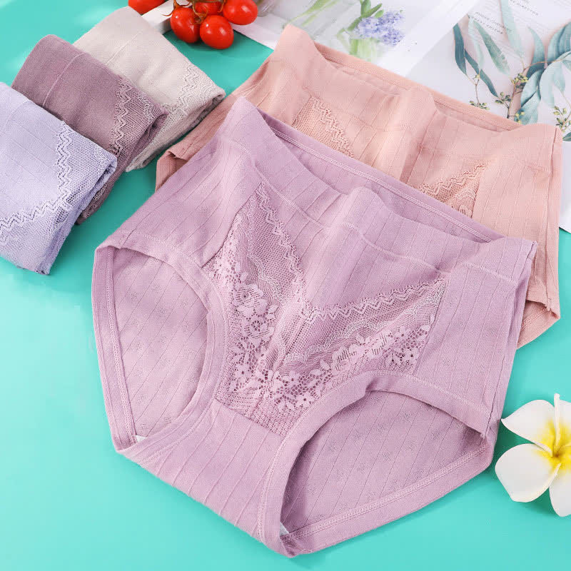 Plus Size High Waist Soft Breathable Panty(3 Packs)