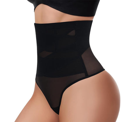 Thin Crossover High Waist Shaping Mesh Thong